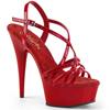 Pleaser - DELIGHT613 Sandaal met enkelband - Rood Product image